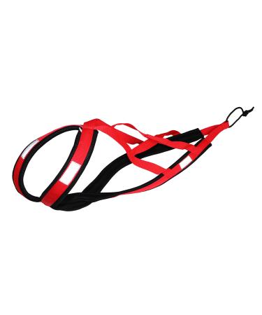 Northern Howl X-Back Dog Harness for Canicross Bike Skijoring Dogscooting Sled in Red XL