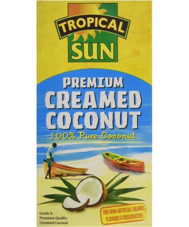Tropical Sun Creamed Coconut 200g - Pack of 6 | Rich and Creamy Coconut Puree | Authentic Caribbean Flavour | Ideal for Curries Desserts and Smoothies - Buy Online on SooperMarket.com