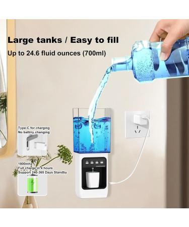 Mundwater Automatic Mouthwash Dispenser - Infrared Sensor Anti-Drop Pump & 2 Magnetic Cups - Ideal for Bathroom Use | International Shipping - Buy Online on SooperMarket.com