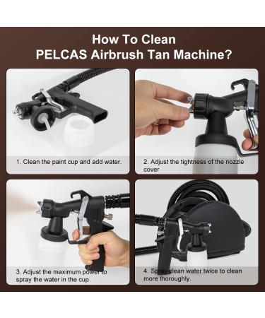 PELCAS Professional Sunless Black Tanning Gun | Mobile HVLP Spray Tan Machine Kit | Upgraded Airbrush Tan System - Buy Online on SooperMarket.com