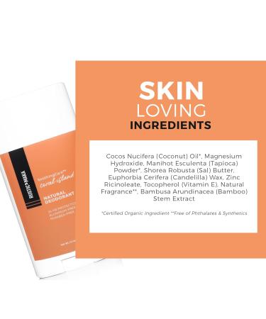 Rustic MAKA Natural Deodorant Coral Island Aluminum-Free Paraben-Free No Baking Soda Deodorant Magnesium Synthetic Fragrance-Free Cruelty-Free - Buy Online on SooperMarket.com