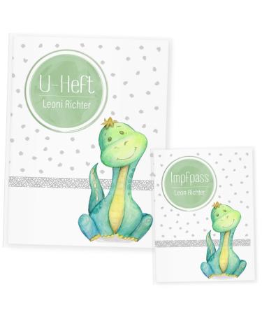 U Heft cover Dino Uheft cover & vaccination certificate cover set (Uheft set personalized dinosaur 2) Uheft set personalized dinosaur 2