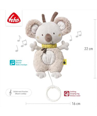 Fehn Koala Music Box Baby Sleep Aid & Cuddly Toy with Mozart's Lullaby | Perfect Travel & Home Music Toy for Babies and Toddlers - Buy Online on SooperMarket.com