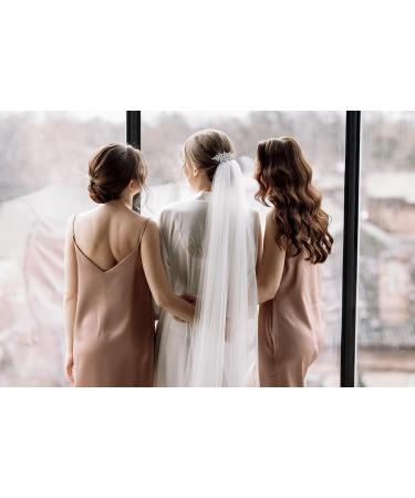 SWEETV Rhinestone Wedding Hair Comb - Bridal Crystal Hair Clip for Bridesmaids, Silver-01 - Buy Online on SooperMarket.com
