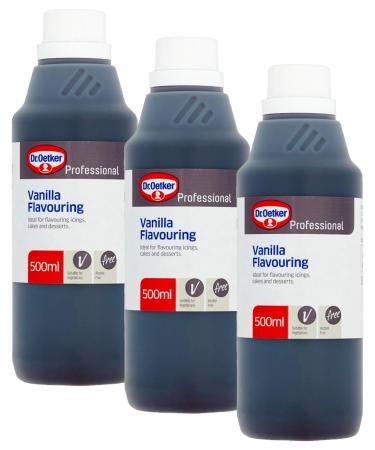 Vanilla Essence Baking Aroma Flavour Concentrated Cakes Cookies 500ml Bottle x 3