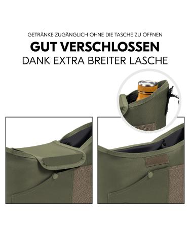 Hauck Large Stroller Organizer Bag - Diaper Bag with Cup Holder | Easy Fastening & Accessibility (Olive) - Ideal for Buggy & Baby Strollers - Buy Online on SooperMarket.com