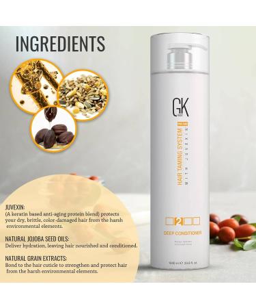 GK HAIR Global Keratin Deep Conditioner Masque 1000ml - Intense Hydrating Treatment for Dry, Damaged, Color-Treated Hair - Buy Online on SooperMarket.com