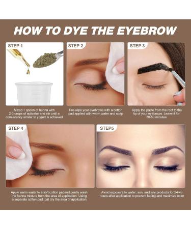 Simpout Henna Eyebrow Tint Kit - Dark Brown | Natural, Instant DIY Brow Coloring at Home and Salon - Buy Online on SooperMarket.com