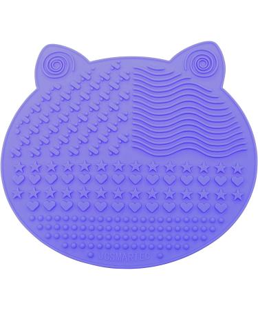 2-Pack Makeup Brush Cleaning Mat Cute Cat Ear Animal Design Silicone Portable Brush Cleaner Pad Washing Tools with Suction Cups US Patent Registered (Purple+Green) - Buy Online on SooperMarket.com