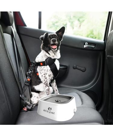 Dog Water Bowl No Spill Splash Free Pet Floating Water Bowl Vehicle Water 1L Large Capacity Slow Drinking Water Dispenser Carried Water Bowl Portable Travel Water Bowl for Dog Cat Puppy Pets (Grey) - Buy Online on SooperMarket.com