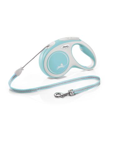 flexi dog leash extendable with soft handle 3 m 5 m 8 m 8 m 8-20 kg light blue 1 piece (1 pack)