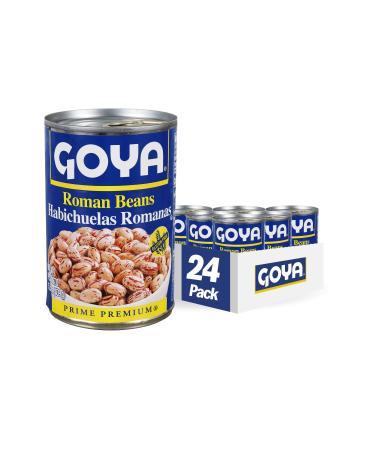 Goya Foods Roman Beans 15.5 Ounce (Pack of 24) 1 Count (Pack of 24)