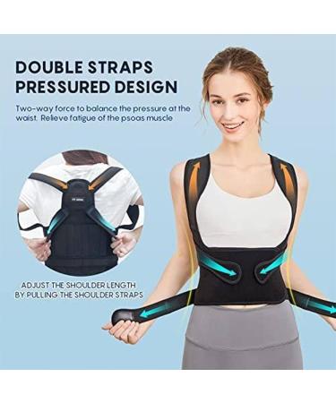 Wallfire Back Brace Posture Corrector for Women and Men Adjustable Posture Trainer for Back and Shoulder Pain Relief Comfortable and Breathable Back Support Brace for Hunchback Correction - Buy Online on SooperMarket.com