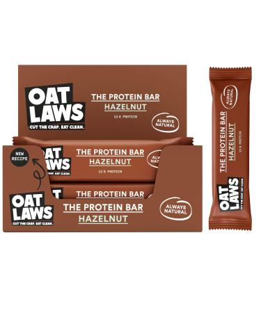 Oatlaws protein bar hazelnut 12-pack x 60 g nutrient-rich protein bar with hazelnut taste & 14 g protein without added sugar and additives.Gluten -free energy bar
