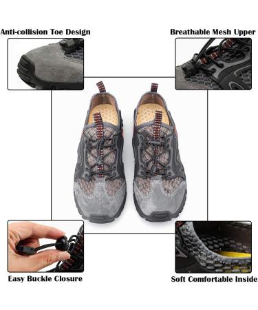 VTASQ Men's Hiking Shoes - Lightweight Breathable Outdoor Sports Sandals Anti-Slip Trekking Footwear - EU Size 44 Gray - Buy Online on SooperMarket.com