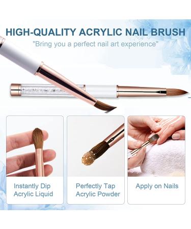 Shine Chance Acrylic Nail Brush Size 2 - 100% Real Kolinsky Art Brush for Professional Acrylic Powder Application - Handmade Manicure Tool for DIY and Salon Use - Buy Online on SooperMarket.com