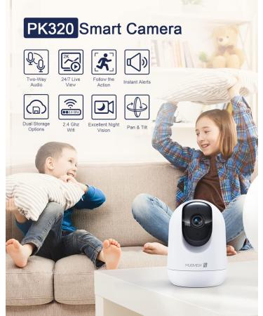 Indoor Security Camera 2K  Pet Camera with Phone App  WiFi Cameras for Home Security Camera for Dog/ Baby Monitor/Elder Pan Tilt  2.4G  24/7  2-Way Talk  Human Detection  Motion Tracking  SD&Cloud 1 Count (Pack of 1) - Buy Online on SooperMarket.com
