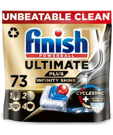 Bundle of Finish Ultimate Plus Infinity Shine Dishwasher 73 Tablets Bundle 1 x Dishwasher Cleaner 1 x Dishwasher Salt 2kg - Buy Online on SooperMarket.com