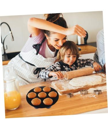 MAGICLULU Silicone Muffin Cake Cups 4 Pcs Silicone Cake Cup Liner Donut Silica Gel Silicone Muffin Cake Cup 15.5X15.5X4CMx2pcs Blackx2pcs - Buy Online on SooperMarket.com