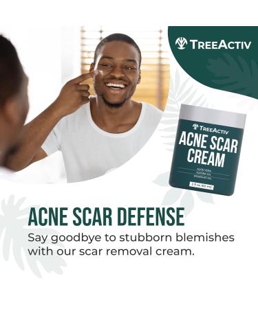 TreeActiv Acne Scar Cream - Effective Treatment for Face & Body Scars Stretch Marks 500+ Uses - All Skin Types - Buy Online on SooperMarket.com