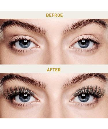 72 D Curl Individual Cluster Lashes - Soft Fluffy DIY Lash Extensions - B&Q Natural Eyelash Clusters - UK-FD-B46-D-8-16MIX - Buy Online on SooperMarket.com