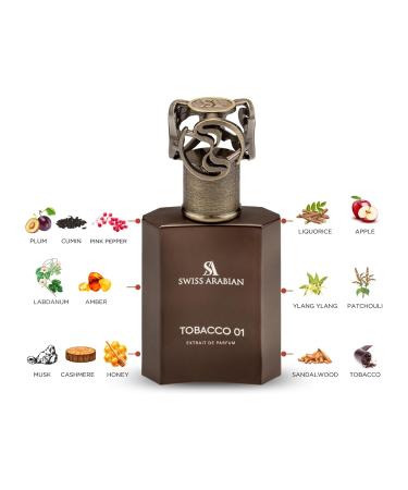 Swiss Arabian Tobacco 01 - Arabian Perfume for Men and Women - Extrait de Parfum - Long Lasting Perfume - Travel Perfume - Unisex Fragrance - 1.7 oz - Buy Online on SooperMarket.com