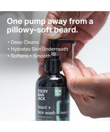 Every Man Jack Beard + Face Wash Twin Pack - Subtle Sea Salt Fragrance - 6.7oz - Deep Cleans and Conditions Beard & Skin - Coconut Oil & Glycerin - Buy Online on SooperMarket.com