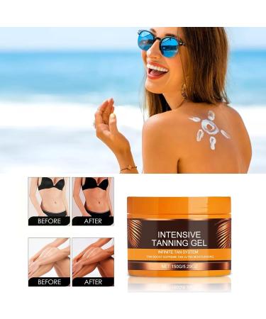 Tanning Cream Natural Sun Tanning Lotion for Bronzing Melanogenic Cream Intensive Tanning Luxe Gel Tanning Cream Effective in Solarium and Outdoors Achieve a Natural Tan (150 g) - Buy Online on SooperMarket.com