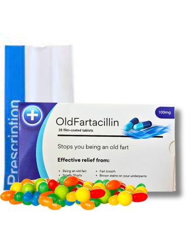 Funny Rude Prank Pill Box Filled with Jelly Beans Perfect for a Birthday Present Aprils Fools Day Gift Christmas Valentines Boyfriend Girlfriend or just as a Prank Gift OldFarticillin