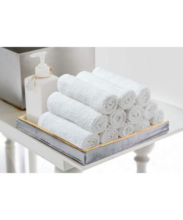 Onyx 100% Cotton Wash Cloths - Pack of 24 | Quick Dry & Ultra-Soft Towels for Bathroom, Face, Gym & Baby Bath - Buy Online on SooperMarket.com