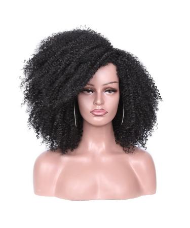 Lady Miranda Afro Short Kinky Synthetic Curly Wigs for Black Women - Natural and Stylish - Buy Online on SooperMarket.com
