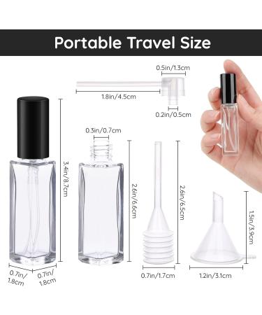 Segbeauty Portable Perfumed Cleaner Glass - Empty Travel Atomizers for Men & Women | 5 Pack Square Perfume Bottles - Buy Online on SooperMarket.com