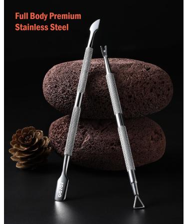 Bezox Nail Shaver & Polish Scraper - Professional 2-in-1 Double-Sided Nail Slide & Stainless Steel Sub-Nail Cleaner - Buy Online on SooperMarket.com