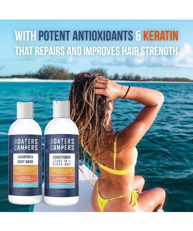 STREAM 2 SEA Reef Safe Hair Shampoo & Conditioner Set - All Natural Fragrance Free Paraben Free - Eco-Friendly Hair Care for Boaters and Campers (4 oz - Buy Online on SooperMarket.com