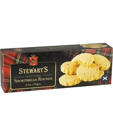 Stewart's - Traditional Shortbread Rounds (150g) - Traditionally Made Luxury Scottish Shortbread Delicious Melt-in-Mouth Biscuits Ideal Treat to Share 40 Years Heritage