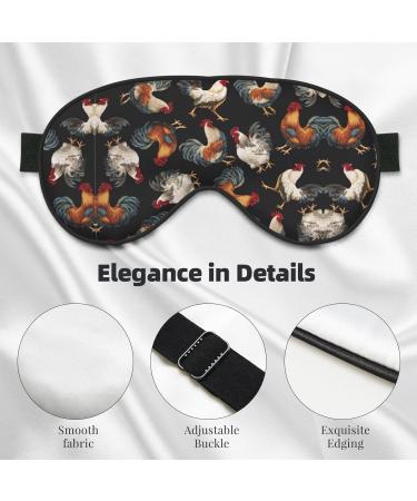 French Roosters Soft Sleep Eye Mask | Breathable Female Eye Patch for Travel & Relaxation - Buy Online on SooperMarket.com