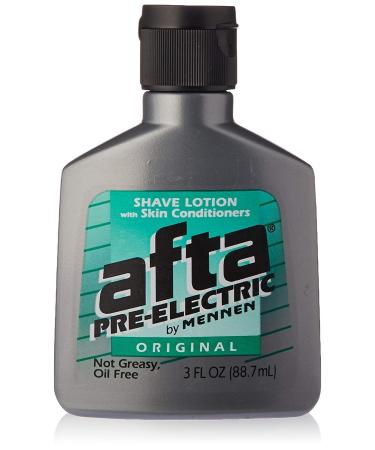 Afta Pre-Electric Shave Lotion With Skin Conditioners Original 3 oz (6 pack)