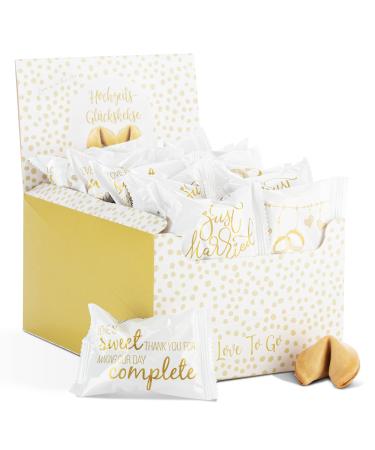 Weddingtree 30 x lucky cookies wedding - Made in Germany - individually packaged - gift ideas for wedding couple - gift wedding and engagement - wedding gifts decoration - gifts wedding 30 pieces (1 Pack)