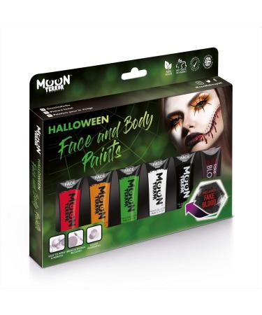 Halloween Face Paint Body Paint by Moon Terror | Boxset | SFX Make up Special Effects Make up | 12ml