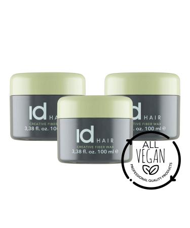 ID Hair - Creative Fiber Wax - Wachs - strong and flexible hold - Matte finish - Suitable for short to medium -length hair - 100 ml (3 -pack) 100 ml (3 pack) Creative
