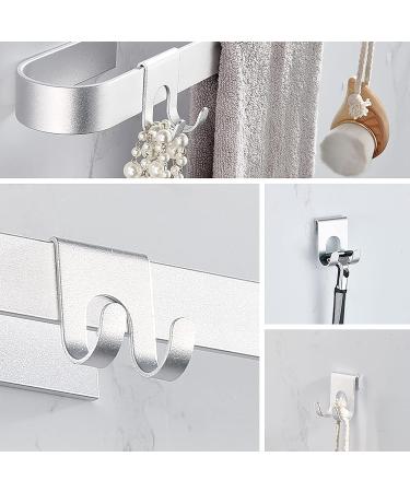 Razor Keeper Razorhaken Self-Adhesive Shower Hooks - Towel Organizer for Bathroom & Kitchen - Pack of 2 (Silver) - Buy Online on SooperMarket.com