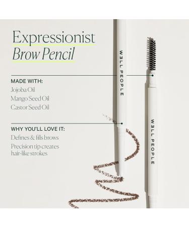 Well People Expressionist Brow Pencil | Vegan & Cruelty-Free Defining Brow Pencil for Natural Finish | Ultra-Fine Tip | Neutral Brown - Shop Internationally - Buy Online on SooperMarket.com