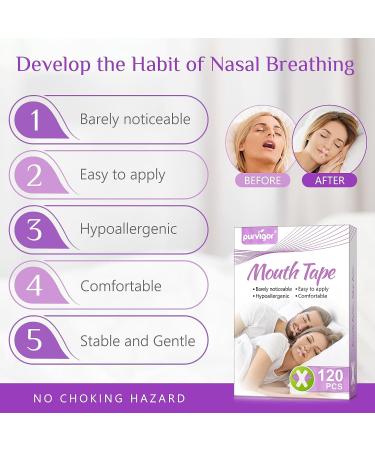Mouth Tape for Sleeping 120 PCS - Gentle Sleep Strips to Reduce Mouth Breathing and Snoring for Better Nighttime Quality - Buy Online on SooperMarket.com
