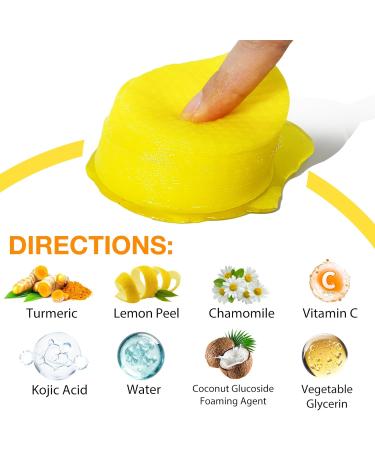 Buy Kojic Acid & Turmeric Cleansing Pads - 50PCS | Balance Skin Oil & Water Enriched with Vitamin C Chamomile & Lemon - Buy Online on SooperMarket.com