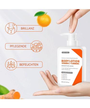 Shefave Turmeric Body Lotion Vitamin C Cream with Turmeric for Body Removes Dark Spots Cream for Dry Skin Moisturising Body Lotion Body Care Smooth Skin 200 ml - Buy Online on SooperMarket.com