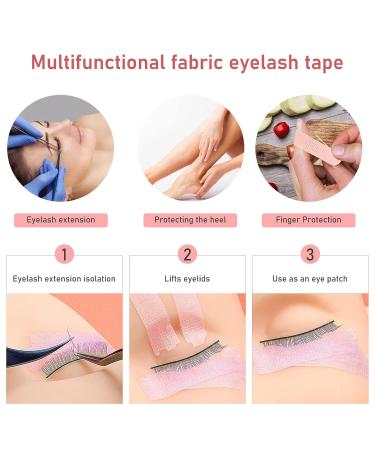 Sibba 6 Roll Eyelash Tape for Extension - Breathable Micropores Fabric for Under Eye Bands - Pink Lash Extension Tools - Buy Online on SooperMarket.com