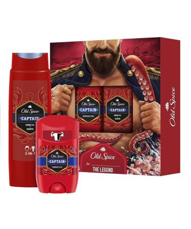 Old Spice Captain Deodorant Stick & Shower Gel Gift Set