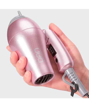 DAN Technology Travel Hair Dryer - Dual Voltage Mini Blow Dryer with Concentrator and Diffuser - European Plug Pink Blow Dryer for Women - Buy Online on SooperMarket.com
