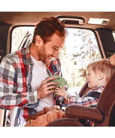 Qshare Snack Cup Set - 2 Silicone Leak-Proof Containers for Toddlers | BPA-Free Food-Safe Wearable Snack Box (Red & Green) - Buy Online on SooperMarket.com