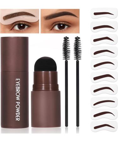 LXZJJM Eye-Brow Stamp Stencil Kit Eyebrow Stamp Stencil Kit Hairline Powder With 10Pcs Reusable Thin & Thick Eyebrow Stencils for Perfect Brows 1.8g(0.06 OZ.) (07 TRUE RED) - Buy Online on SooperMarket.com